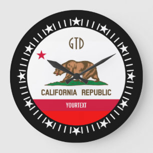 Reloj Redondo Grande Diseño personalizado de la bandera del estado de