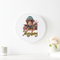 Diseño Retro Vintage Divertido Mono Paz Fuera