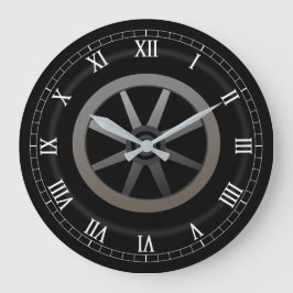Reloj Redondo Grande Diseño temático auto de la rueda de coche