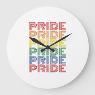 Reloj Redondo Grande Diseño vectorial de tipografía retro de orgullo ar