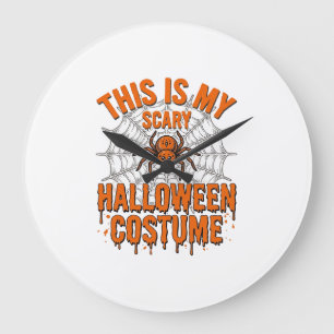 Reloj Redondo Grande Diseño Vintage de Telaraña de Disfraz de Halloween