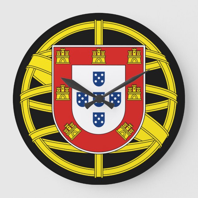 Reloj Redondo Grande diseños portugueses (Anverso)