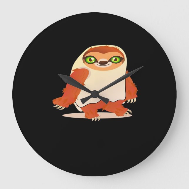 Reloj Redondo Grande Disfraces de Halloween mancha camiseta sobredimens (Anverso)