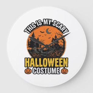 Reloj Redondo Grande Disfraz de Halloween Antiguo de Terror