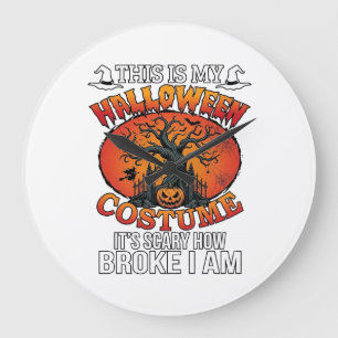 Reloj Redondo Grande Disfraz de Halloween Disfraz de Calabaza Asustadiz