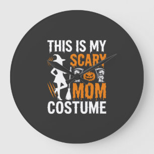 Reloj Redondo Grande Disfraz Divertido de Bruja de Halloween para Mamá