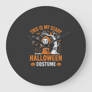 Reloj Redondo Grande Disfraz divertido de la Parca para Halloween Cemen