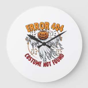 Reloj Redondo Grande Disfraz No Encontrado Calabaza de Halloween Fantas