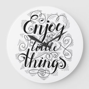 Reloj Redondo Grande Disfrute de las pequeñas cosas 1