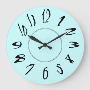 Reloj Redondo Grande Distorted Numbers