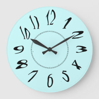Reloj Redondo Grande Distorted Numbers