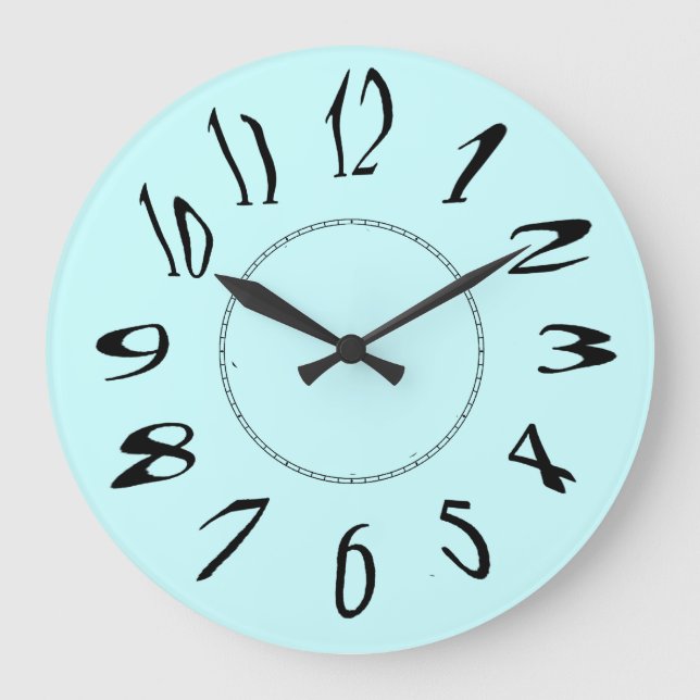 Reloj Redondo Grande Distorted Numbers (Anverso)