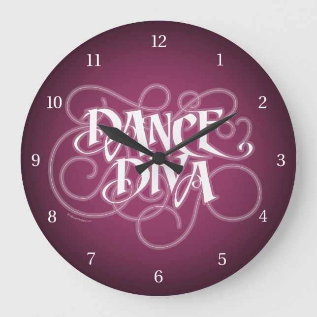 Reloj Redondo Grande Diva de la danza (Anverso)