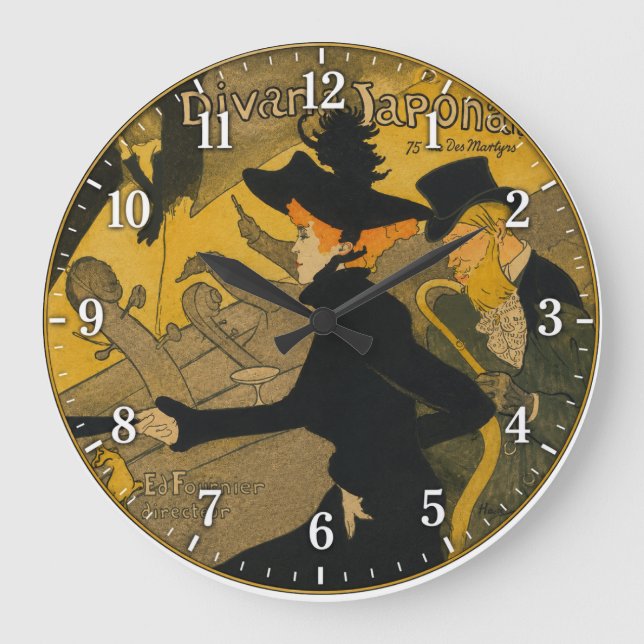 Reloj Redondo Grande Diván Japonés (Anverso)