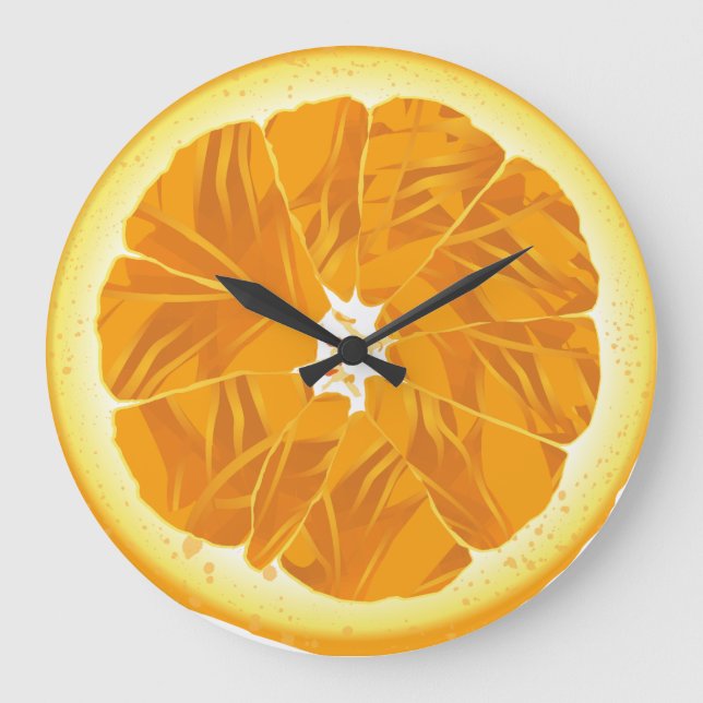 Reloj Redondo Grande Diversión de naranjas (Anverso)