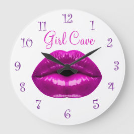 Reloj Redondo Grande Divertidas Damas Chica Cave