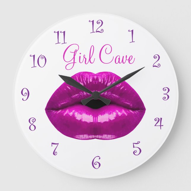 Reloj Redondo Grande Divertidas Damas Chica Cave (Anverso)