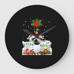 Reloj Redondo Grande Divertido árbol de Navidad de oveja Regalo de an