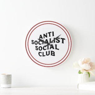 Reloj Redondo Grande Divertido Club Social Antisocialista Socialismo