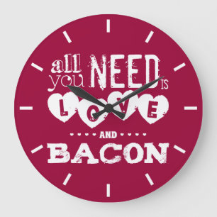 Reloj Redondo Grande Divertido todo lo que usted necesita es amor y