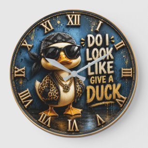 Reloj Redondo Grande Do I Look Like I Give a Duck Funny Duck Sarcastic