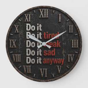 Reloj Redondo Grande Do It Anyway Motivational Quote Gift