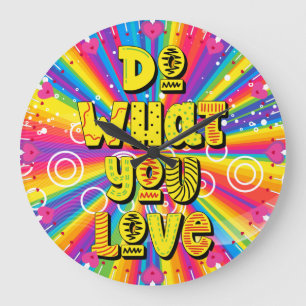 Reloj Redondo Grande Do what you love! Motivational