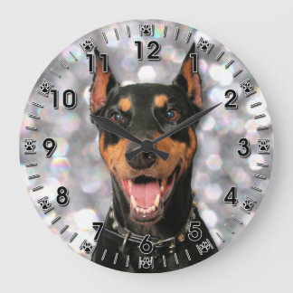 Reloj Redondo Grande Doberman - Megyan