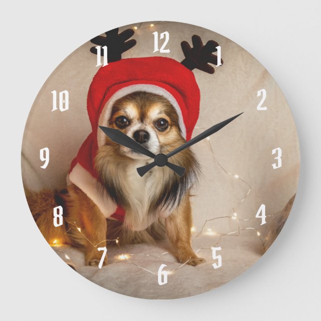Reloj Redondo Grande Dog Deer (Anverso)