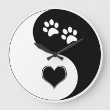 Dog Lover Yin Yang Hear and Paw Prints