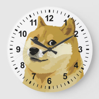 Reloj Redondo Grande Dogecoin Doge To The Moon Stock Market Crypto Hodl