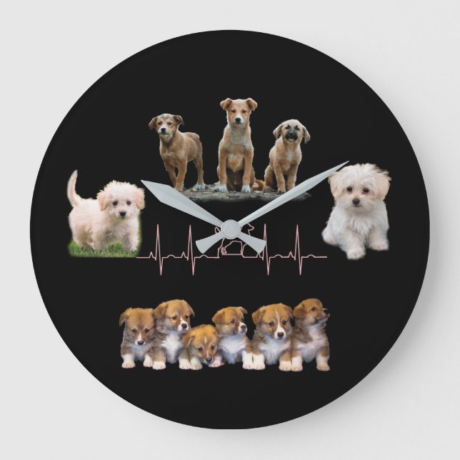Reloj Redondo Grande Dogs package, Funny Dogs package (Anverso)