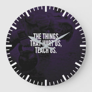 Reloj Redondo Grande Dolor - Palabras Inspiradoras de entrenamiento - K