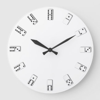 Reloj Redondo Grande Dominos Wall Clock