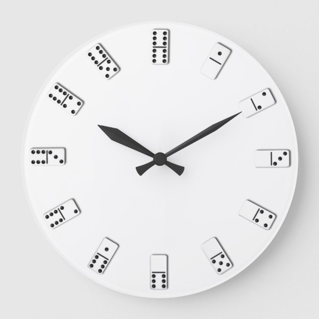 Reloj Redondo Grande Dominos Wall Clock (Anverso)