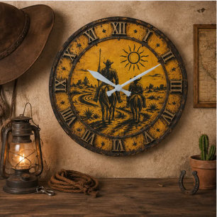 Reloj Redondo Grande Don Quixote & Sancho Panza