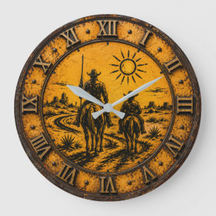 Reloj Redondo Grande Don Quixote & Sancho Panza