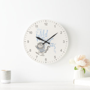 Reloj Redondo Grande Donde las cosas salvajes - Azul