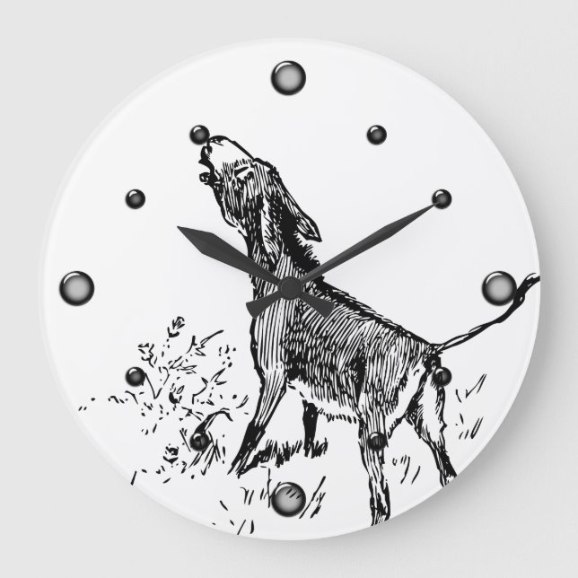 Reloj Redondo Grande Donkey Braying Wall Clock (Anverso)