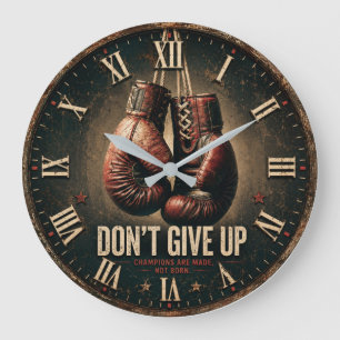 Reloj Redondo Grande Don't Give Up Boxing Gloves