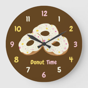 Reloj Redondo Grande Donut Time – Donuts Coloridos