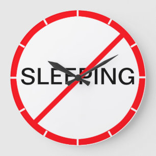 Reloj Redondo Grande ¡Dormir Prohibido!