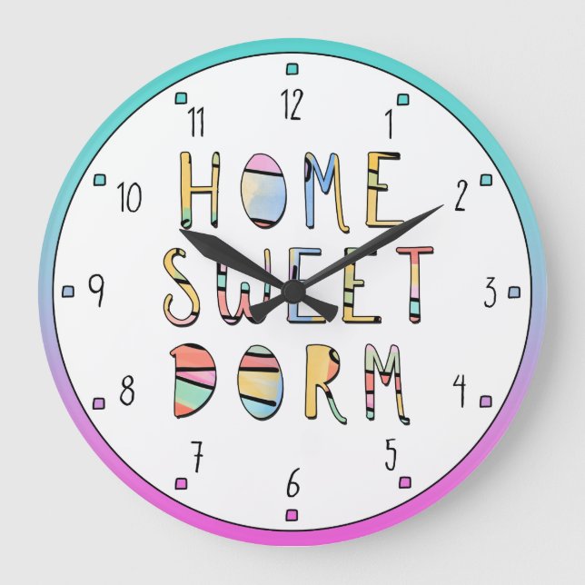 Reloj Redondo Grande Dormitorio dulce del hogar (Anverso)
