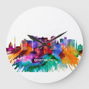Reloj Redondo Grande Dortmund Skyline