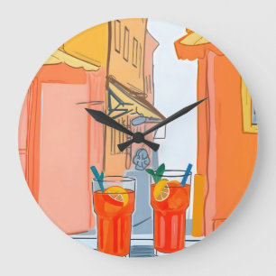 Reloj Redondo Grande ¡Dos Aperoles, Por Favor!