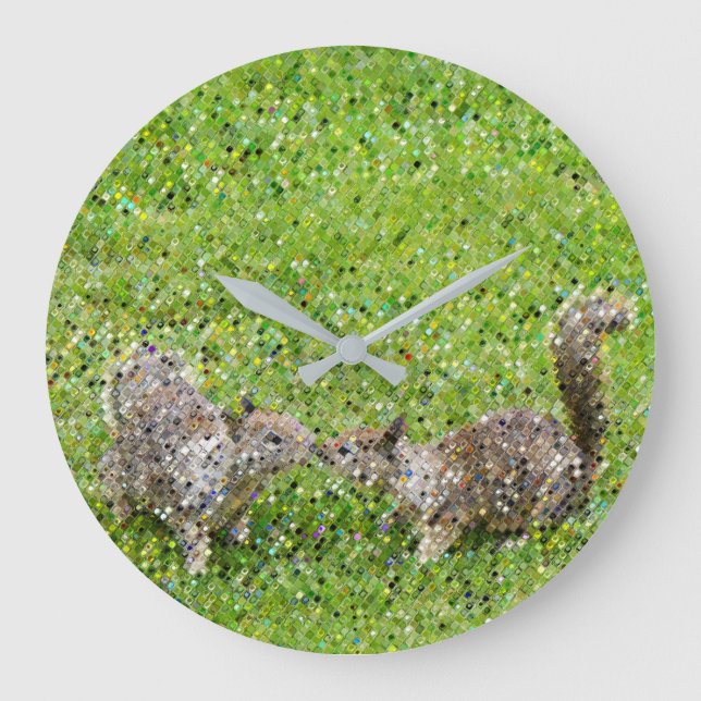 Reloj Redondo Grande Dos ardillas (Anverso)