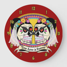 Reloj Redondo Grande Dos Novias (2 Brides) Wall Clock