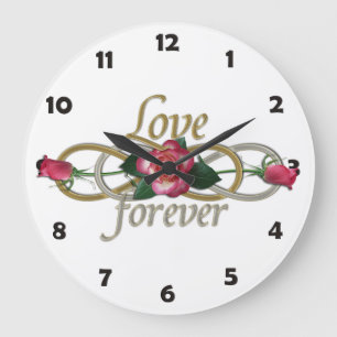 Reloj Redondo Grande Double Infinity - Roses Love forever