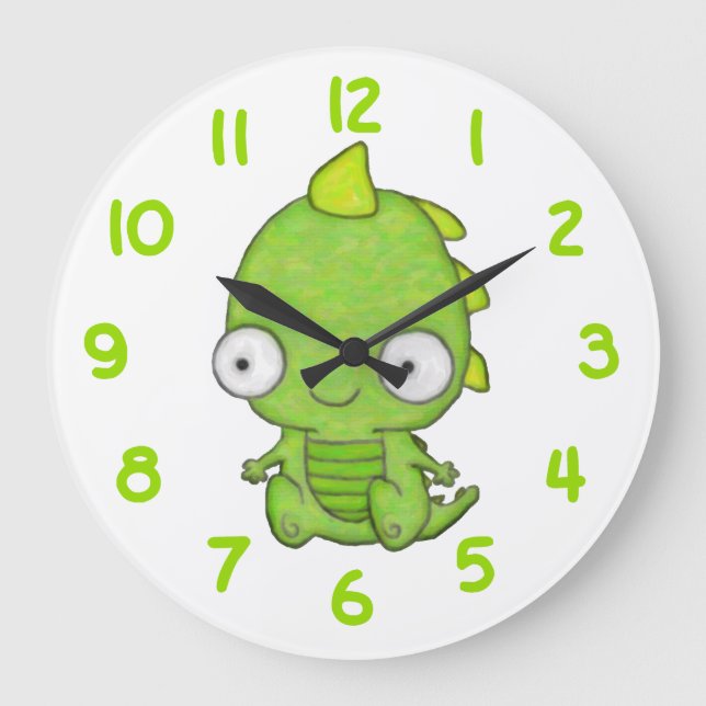 Reloj Redondo Grande Dragón de bebé (Anverso)