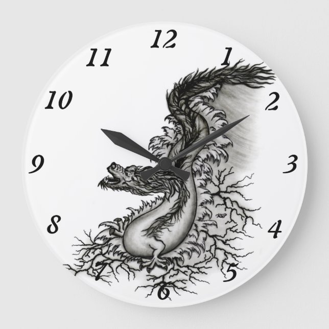 Reloj Redondo Grande Dragón de China (Anverso)
